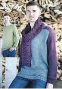 Wendy Pixile DK Pattern 5986  - Men's Sweater and Scarf - NOW €1.00