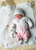 King Cole DK Pattern 2767 - Jacket Hat &amp; Blanket