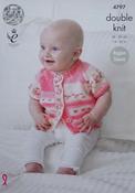 King Cole Drifter DK for Baby Pattern 4797 - Cardigans &amp; Blanket image