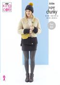 King Cole Timeless Super Chunky Pattern 5526 - Cardigans &amp; Hat