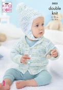 King Cole Little Treasures DK Pattern - 5855 Dungarees, Jacket and Hat