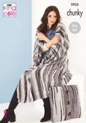 King Cole Safari Chunky Pattern 5935 - Blanket &amp; Cushions image