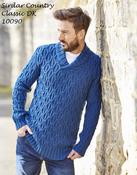 Sirdar Country Classic DK Pattern 10090 - Men's Shawl Collar Sweater