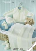 Sirdar Snuggly 4 ply Pattern 1576 - Jacket, Hat, Mittens, Bootees &amp; Blanket