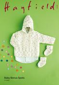 Hayfield Bonus Baby Spots Pattern 5446 - Hooded Jacket &amp; Bootees