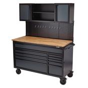 BUNKER 08242 Roller Workstation with Workbench 10 Drawer, 56" image