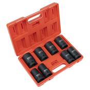 Sealey AK888M Impact Socket Set 8pc Deep 1"Sq Drive - Metric image