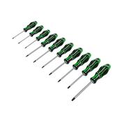 Sealey AK4324HV Screwdriver Set 10pc TRX-Star* GripMAX® - Hi-Vis Green image