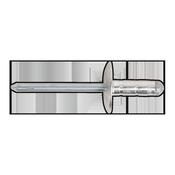 Sealey RM4813L Aluminium Multi-Grip Rivet Large Flange 4.8 x 13mm Pack of 200 image