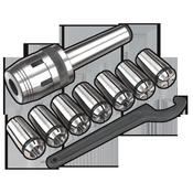 Sealey SM2502MCS Mill Chuck Set MT3-M12 Ø4-16mm image