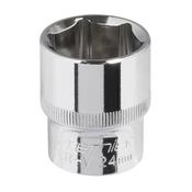 Sealey SP1224 WallDrive® Socket 24mm 1/2"Sq Drive Fully Polished image