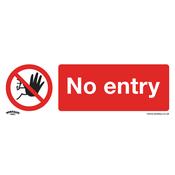 Sealey SS14V1 Prohibition Safety Sign - No Entry - Self-Adhesive Vinyl image