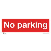 Sealey SS16P1 Prohibition Safety Sign - No Parking - Rigid Plastic image