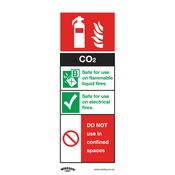 Sealey SS21P1 Safe Conditions Safety Sign - CO2 Fire Extinguisher - Rigid Plastic image