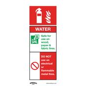 Sealey SS27P10 Safe Conditions Safety Sign - Water Fire Extinguisher - Rigid Plastic - Pack of 10 image