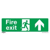 Sealey SS28V1 Safe Conditions Safety Sign - Fire Exit (Up) - Self-Adhesive Vinyl image