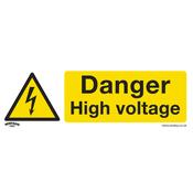 Sealey SS48V10 Warning Safety Sign - Danger High Voltage - Self-Adhesive Vinyl - Pack of 10 image