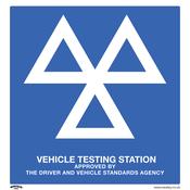 Sealey SS51P1 Warning Safety Sign - MOT Testing Station - Rigid Plastic image