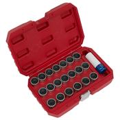 Sealey SX217 21pc Locking Wheel Nut Key Set - BMW image