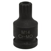 Sealey VS0987 Brake Caliper Spline Bit Socket M14 1/2"Sq Drive image