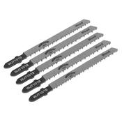 Sealey WJT101B Jigsaw Blade Wood &amp; Plastics 75mm 10tpi - Pack of 5 image