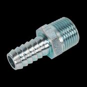 Sealey AC41 Screwed Tailpiece Male 3/8"BSPT - 3/8" Hose Pack of 5 image