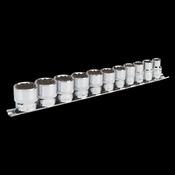 Sealey AK2672 Socket Set 11pc 3/8"Sq Drive 12pt WallDrive® Imperial image