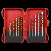 Sealey AK3717TCM HSS/Masonry Drill Bit Set 17pc image
