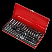Sealey AK690 Socket Set 41pc 1/4"Sq Drive 6pt WallDrive® - Metric/Imperial image