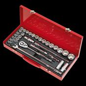 Sealey AK693 Socket Set 32pc 1/2"Sq Drive 6pt WallDrive® - Metric/Imperial image