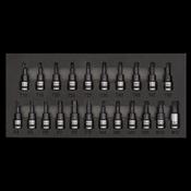Sealey AK7985 TRX-Star*/Hex/Spline Socket Bit Set 22pc 3/8"Sq Drive Black Series image