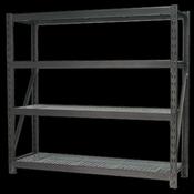 Sealey AP6572 Heavy-Duty Racking Unit with 4 Mesh Shelves 640kg Capacity Per Level 1956mm image