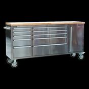 Sealey AP7210SS Mobile Stainless Steel Tool Cabinet 10 Drawer &amp; Cupboard image