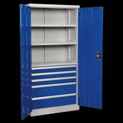 Sealey APICCOMBO5 Industrial Cabinet 5 Drawer 3 Shelf 1800mm image