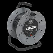 Sealey BCR2525 25m Cable Reel with Thermal Trip 4 x 230V image