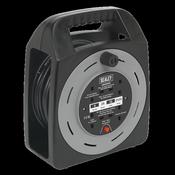 Sealey BCR25CB 25m Box Type Cable Reel with Thermal Trip 4 x 230V image