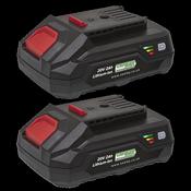 Sealey BK02 Power Tool Battery Pack 20V 2Ah Kit for SV20V Series image