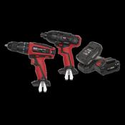 Sealey CP20VDDCOMBO 20V Cordless Ø13mm Hammer Drill/1/4"Hex Drive Impact Driver Combo Kit image