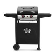 Dellonda 2 Burner Gas BBQ Grill, Ignition, Thermometer, Black/Stainless Steel image