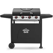 Dellonda 4 Burner Gas BBQ Grill, Ignition, Thermometer, Black/Stainless Steel image
