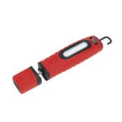 Sealey LED360PLUSR Rechargeable 360° Inspection Light 16 SMD LED &amp; 3W LED Red 2 x Lithium-ion image