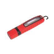 Sealey LED360R Rechargeable 360° Inspection Light 14 SMD LED &amp; 3W SMD LED Red Lithium-ion image