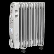 Sealey RD2500T Oil Filled Radiator 2500W/230V 11 Element with Timer image