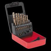 Sealey AK4701 HSS Cobalt Split Point Fully Ground Drill Bit Set 19pc Metric image
