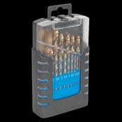 Sealey AK4719 HSS Fully Ground Drill Bit Set 19pc DIN 338 Metric image