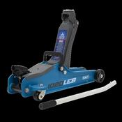 Sealey 1020LEB Low Profile Short Chassis Trolley Jack 2 Tonne - Blue image
