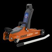 Sealey 1020LEO Low Profile Short Chassis Trolley Jack 2 Tonne - Orange image