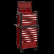 Sealey AP3411STACK Topchest 4 Drawer &amp; Rollcab 7 Drawer Combination image