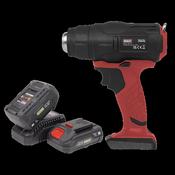Sealey CP20VHGKIT2 Cordless Hot Air Gun Kit 20V - 2 Batteries image