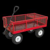 Sealey CST806 Platform Truck with Sides Pneumatic Tyres 350kg Capacity image